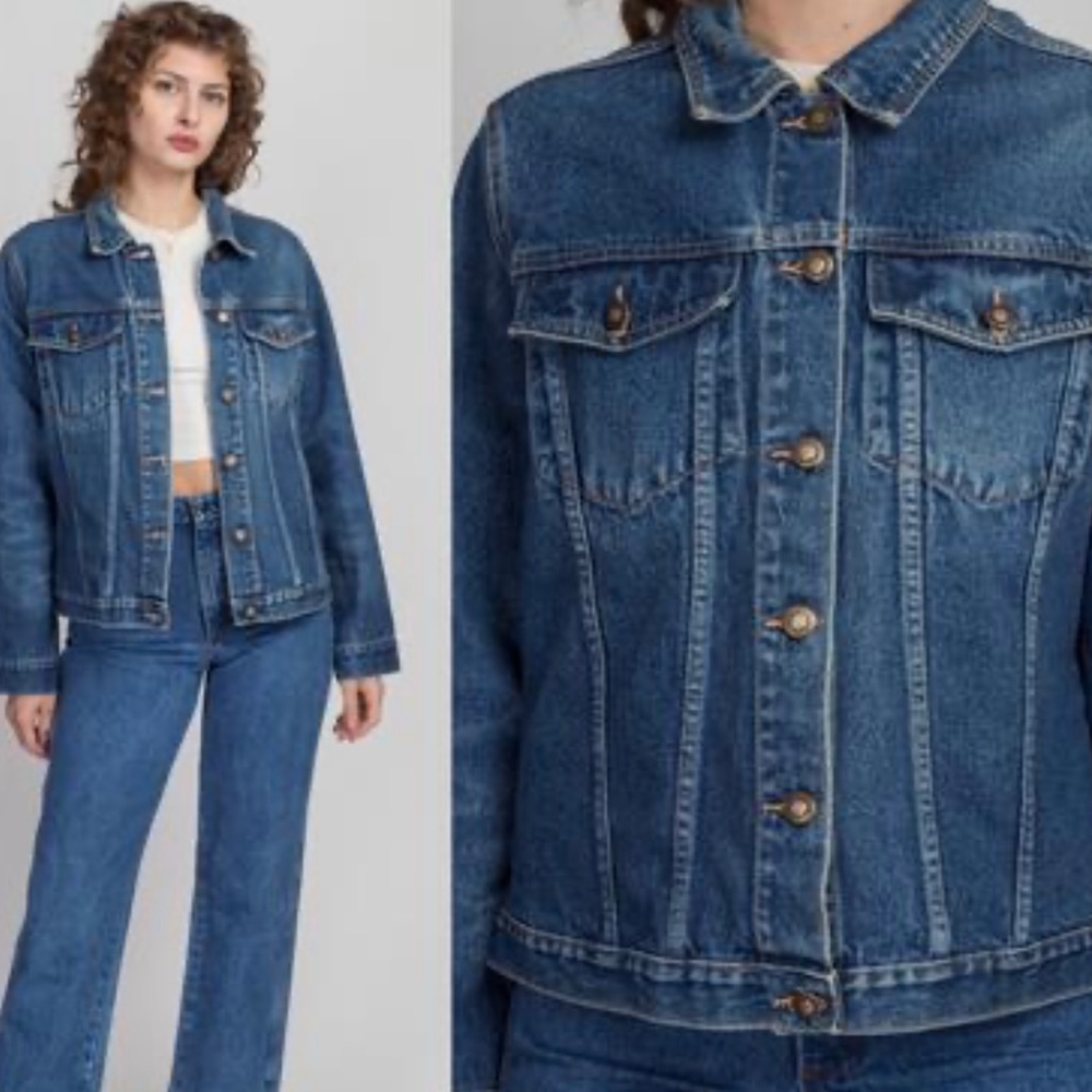 Forenza women’s size‎ 16 100% Cotton Denim Jacket
